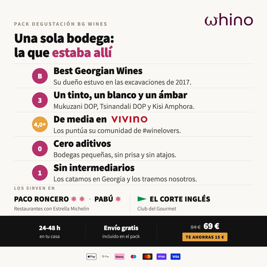 Pack Degustacion BG Wines: tinto, blanco y ambar de una sola bodega georgiana